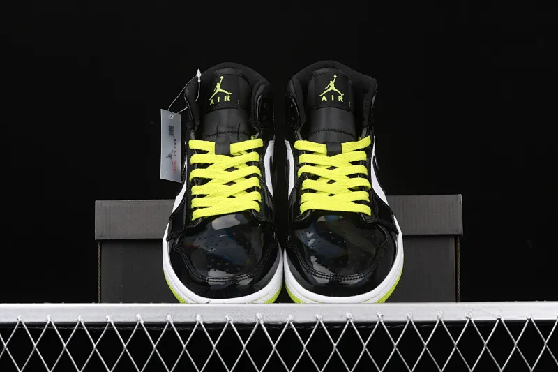 All categories Air Jordan Jordan series basketball shoes Air Jordan 1 Mid Air Jordan 1 Mid SE AJ1 Joe 1 black colorful chameleon green apple green BQ6931-003